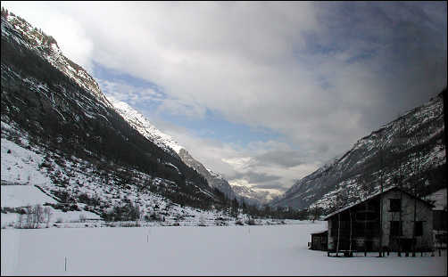 View from train as we entered the Alps