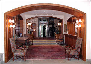 Entry hall facing elevator