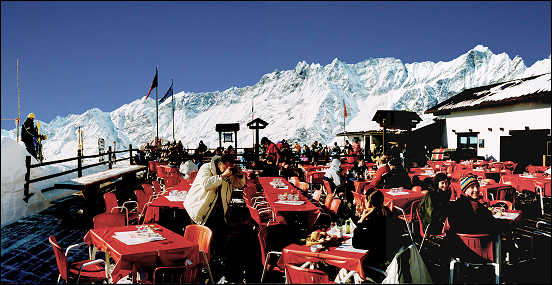 Dining Italian style on the mountain