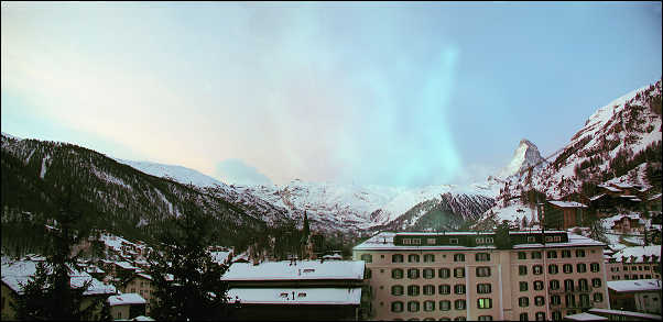 Early morning sunrise over the Matterhorn